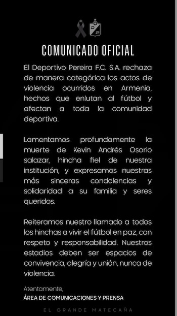 El "Grande Matecaña" se pronunció