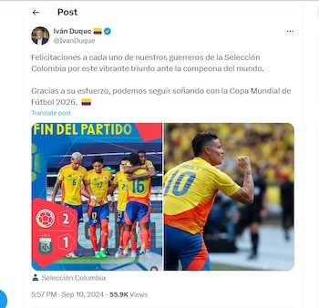 Iván Duque felicitó a los
