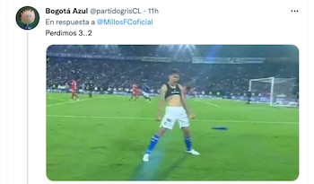 Memes del partido entre Millonarios y América (Liga BetPlay 2022-1, fecha 14). Captura de pantalla