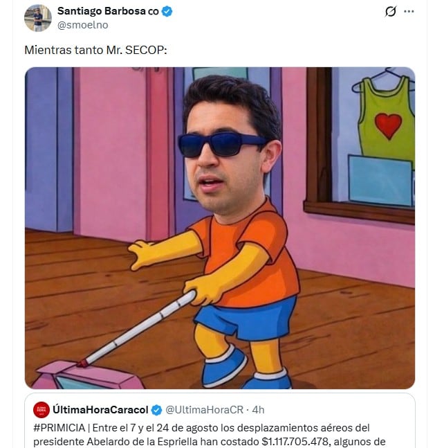 La controversia también puso el foco sobre Daniel Briceño, quien durante el gobierno anterior se hizo conocido por sus denuncias sobre contratación estatal - crédito X