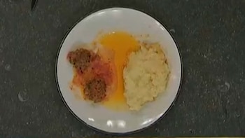 Las albóndigas con puré de