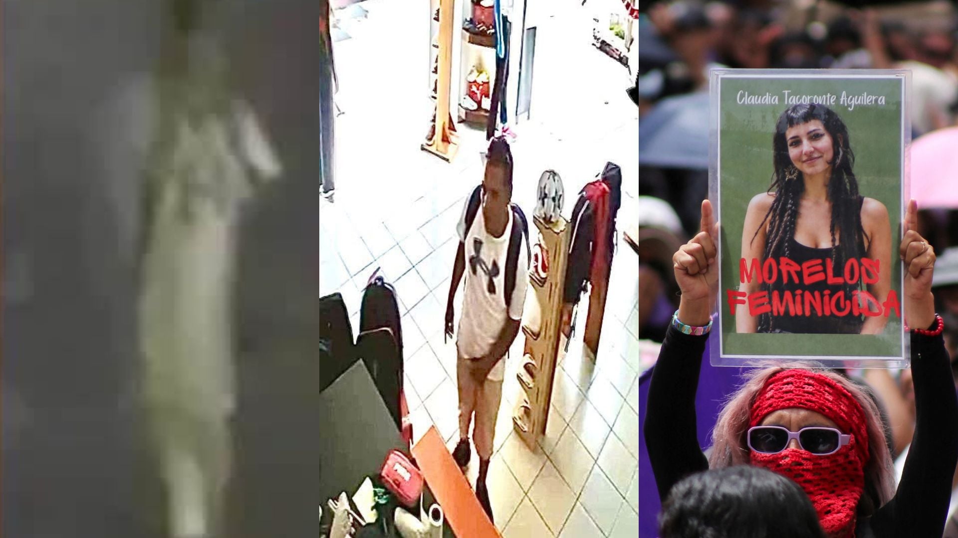 Videos de cámaras de seguridad ubican a El Trompas cometiendo robos horas antes del feminicidio de Claudia Tacoronte. (Capturas de pantalla/Reuters)