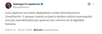 crédito @SoyDefensor/X