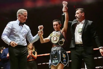 La boxeadora española Isabel Rivero