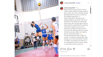 La sentida publicación de Ariana Vásquez en redes sociales.