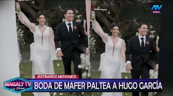 Hugo García e Isabella Ladera aparecen separados y Magaly Medina habla de “problemas en el paraíso”. Captura: Magaly TV La Firme.