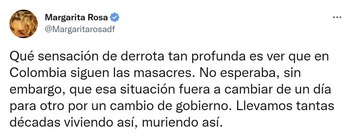 Publicación de Margarita Rosa de