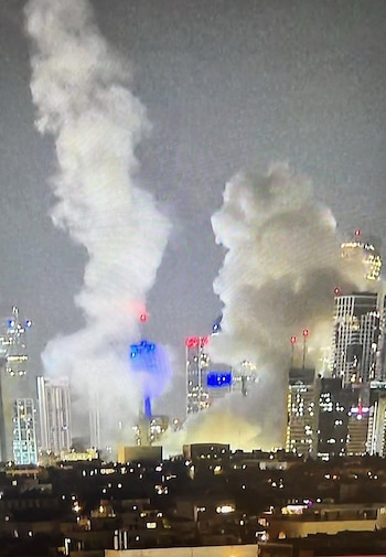 Humo tras una explosión en