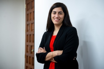 Maria Antonieta Alva, Peru's finance minister, stands for a photograph following an interview in Lima, Peru, on Monday, Jan. 27, 2020. Peru's sol fell for a third day on Monday, weighed down by a stronger dollar and slumping copper prices after Sunday's Congressional election produced a fractured legislature.