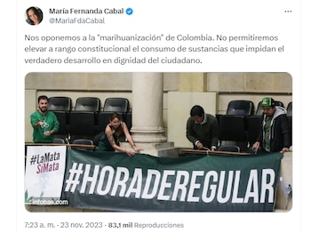 La senadora del Centro Democrático