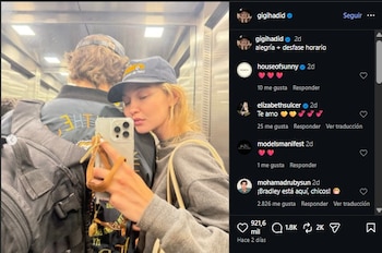 Gigi Hadid compartilhou uma foto com Bradley Cooper durante sua estadia em Paris.