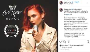 Fotografía tomada de Instagram @lopezcarop