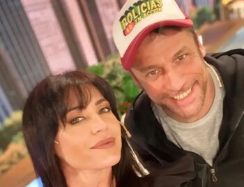Cristian Mercatante con Pamela David