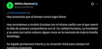 El cuadro Verdolaga homenajeó a Escobar a 32 años de su asesinato-crédito @nacionaloficial/X