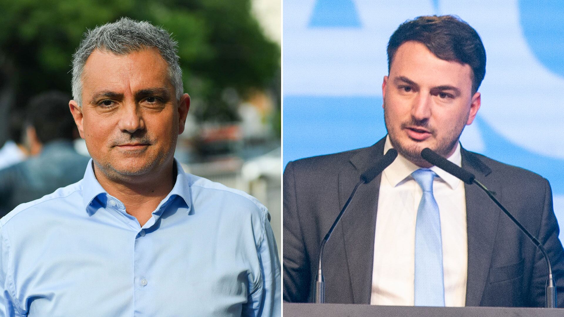 El armador bonaerense, Sebastián Pareja, y el diputado bonaerense, Agustín Romo