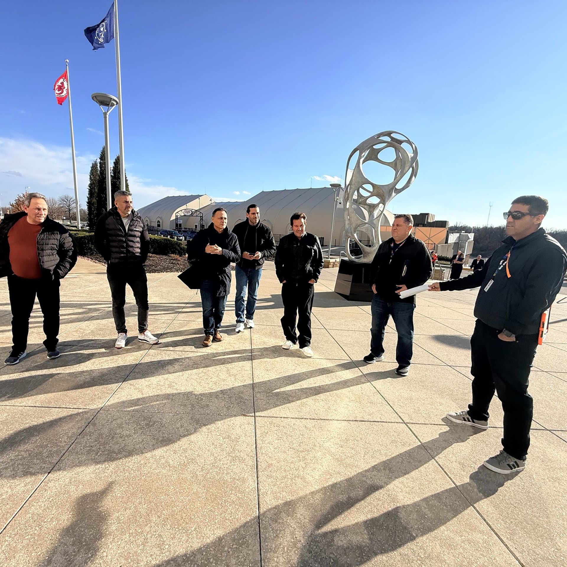 La delegación de la AFA, en el predio de Kansas (@afaseleccion)