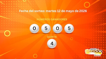 Estos son los números ganadores de la lotería de El Dorado Mañana de este martes 12 de mayo de 2026. (Infobae)