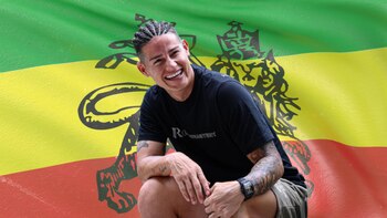 El colombiano posó en las