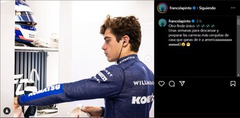 El posteo que Franco hizo