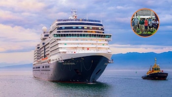 Crucero Nieuw Amsterdam llegó a Acajutla con 1,921 turistas para recorrer destinos de El Salvador