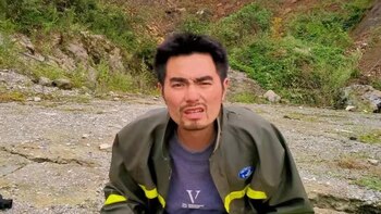 La reacción del hombre rescatado