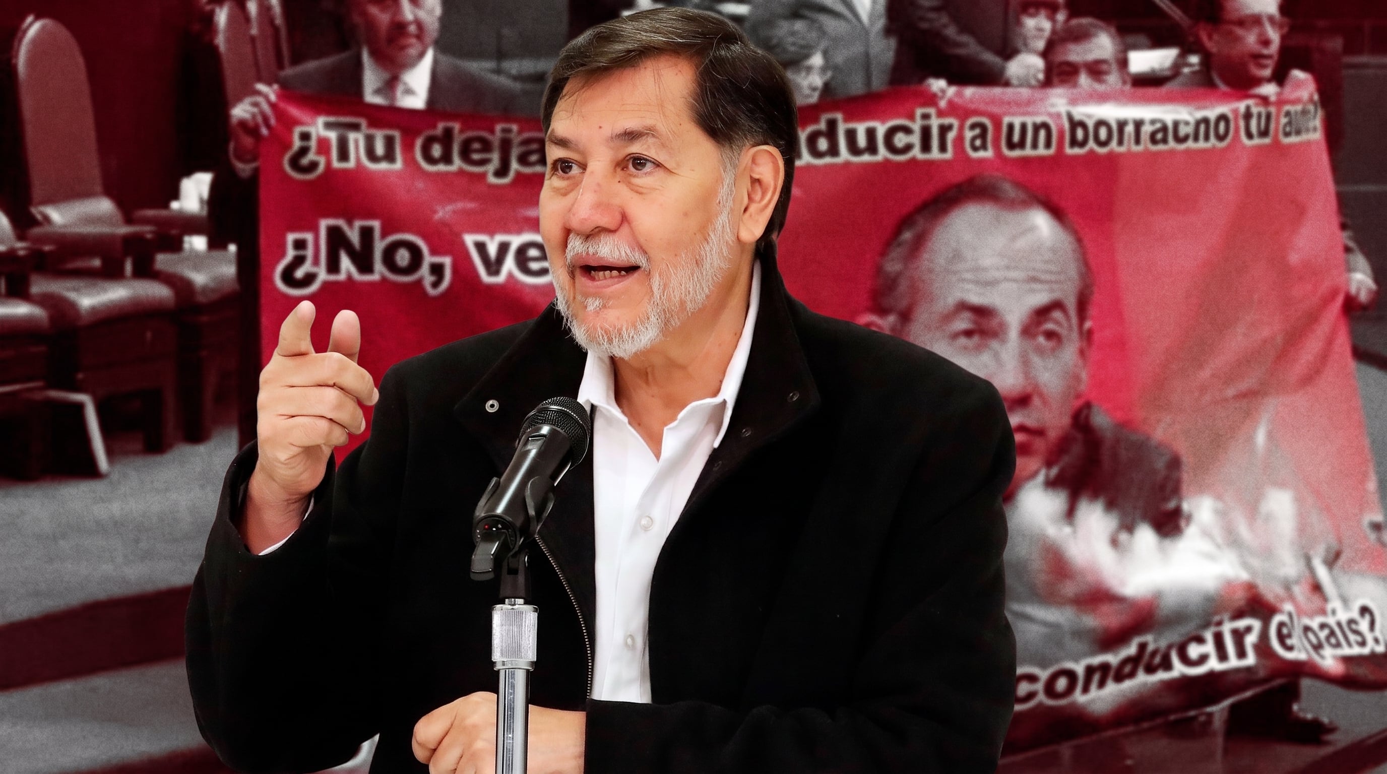 Así surgió el rumor del supuesto alcoholismo de Calderón, según Noroña: “Necesito una manta en la que se vea bien chachalaco”