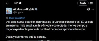 La estación Calle 26 de