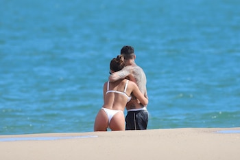 La modelo y el futbolista