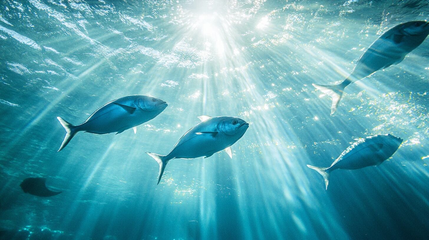 La disposición vertical de los peces ofrece beneficios energéticos y reduce la necesidad de sincronización precisa en el grupo (Imagen Ilustrativa Infobae)