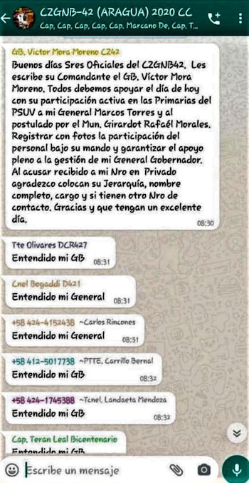 El GB Mora Moreno imponiendo