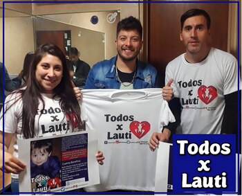 Eugenia Paz y Nicolás Molina, los padres de Lautaro, organizaron eventos con la ayuda de artistas para recolectar dinero (@todosxlauti)