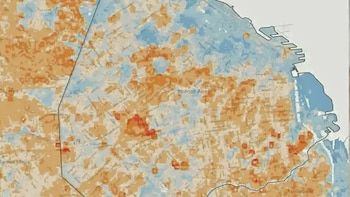 Las altas temperaturas por islas