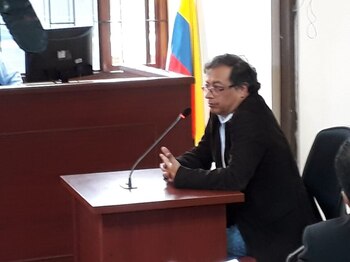 Alcalde Gustavo Petro en audiencia