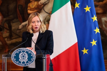 La primera ministra italiana, Giorgia