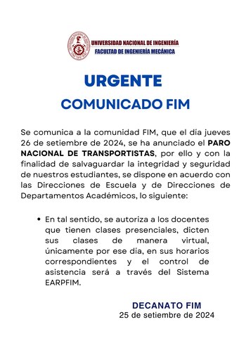 Comunicado de la Facultad de