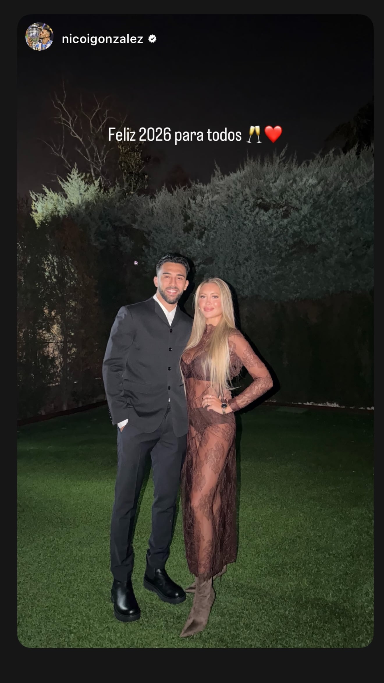 La foto que compartió Nico González junto a Ludmila Isabella (Instagram)