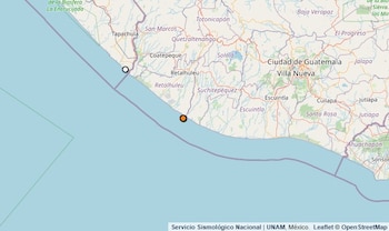 Temblor reportado en Chiapas.
(SSN)