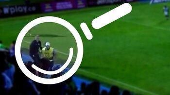 Captura de pantalla del juego entre Águilas Doradas y Atlético Nacional. Foto: Captura de pantalla