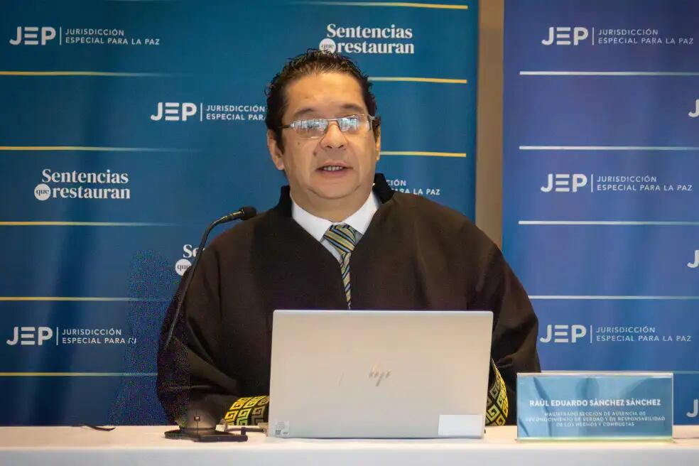 El magistrado Raúl Sánchez cuestionó ante las comisiones económicas el recorte de recursos para la Jurisdicción Especial para la Paz. - crédito JEP