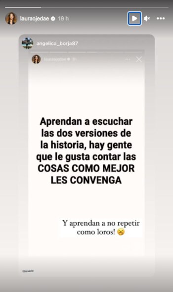 Laura Ojeda reaccionó ante las