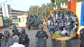 Estudiantes y manifestantes del interior