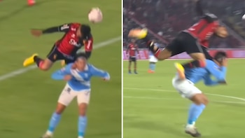 La acción protagonizada por Juan Escobar y Michael Hoyos en el Sporting Cristal vs Melgar en Arequipa.