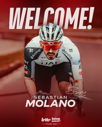 Juan Sebastián Molano tendrá su segunda experiencia en un equipo World Tour en su carrera profesional - crédito Lotto Intermarche