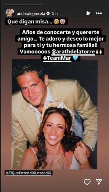 Andrea Legarreta también reaccionó en