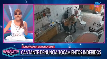 Magaly difunde videos del presunto acoso a Naldy Saldaña y espera la respuesta de La Bella Luz. Captura: Magaly TV La Firme.