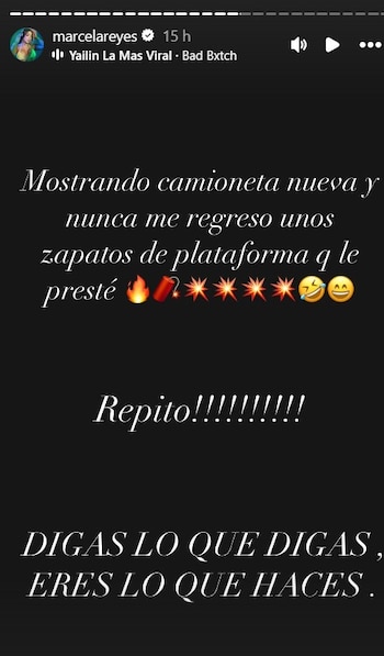 Respuesta Marcela Reyes a publicación