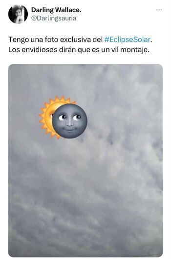 Meme sobre el eclipse solar