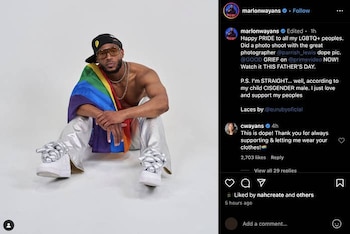Marlon Wayans compartió una imagen en apoyo a la comunidad LGBTIQ+. (Créditos: Instagram/@marlonwayans)