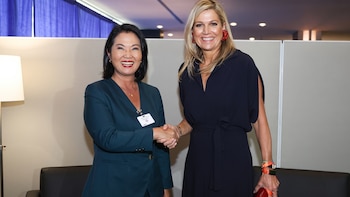 Keiko Fujimori se reúne con la reina Máxima y presenta avances del Perú en inclusión financiera