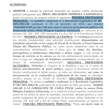 PJ admite demanda de Delia